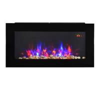 FORGEVIO Electric Fireplace Automatic Function Remote Timer Safe in Black | Size: 1000mm x 400mm FORGEVIO Black 1000mm x 400mm