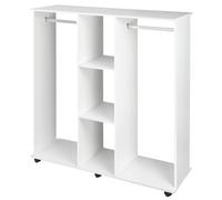 FORGEVIO Mobile Double Open Wardrobe in White | Size: 0.6m2 FORGEVIO White 0.6m2