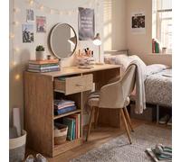 FORGEVIO Oak Effect Finish Computer Desk in Light Oak | Size: 0.6m2 FORGEVIO Light Oak 0.6m2