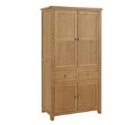 FORGEVIO Pantry Cupboard Cotswold Rustic Smoked Oak Double Kitchen in Light Oak | Size: 0.6m2 FORGEVIO Light Oak 0.6m2