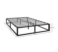 FORGEVIO Platform Bedframe 120cm 4ft Small Double in Black FORGEVIO Black