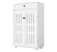 FORGEVIO Shoe Cabinet with Doors, Entryway Storage Cupboard Organiser Rack in White FORGEVIO White