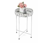 FORGEVIO Silver Crystal Mirrored Coffee Tables | Size: 0.6m2 FORGEVIO Silver 0.6m2