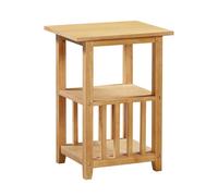 FORGEVIO Small Side Table, Oak Veneer Magazine Rack in Light Oak | Size: 0.6m2 FORGEVIO Light Oak 0.6m2