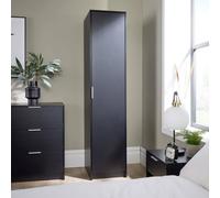 FORGEVIO Wardrobe 1 Door Space Saving Bedroom Home Furniture in Black FORGEVIO Black