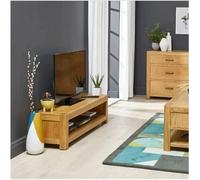 FORGEVIO Widescreen TV Unit - Up to 65" TV Size Soho Oak in Natural | Size: 0.6m2 FORGEVIO Natural 0.6m2