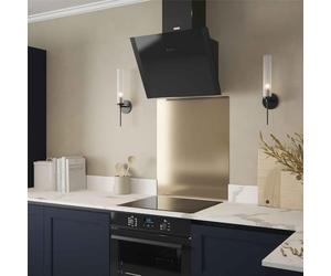 Forgeworks Antique Brass Self Adhesive Kitchen Splashback, Stainless Steel, 600 x 750 x 0.9 mm - Scratch Resistant Decorative Wall Panel