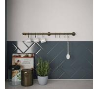 Forgeworks Antique Copper Easy Fit Sliding 'S' Hook Kitchen Utensil Rail Kit 60cm Forgeworks Copper