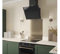 Forgeworks Brushed Brass Stainless Steel - Self Adhesive - Metal Kitchen Splashback 600mm X 750mm X 0.9mm