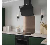 Forgeworks Brushed Copper Stainless Steel - Self Adhesive - Metal Kitchen Splashback 600mm X 750mm X 0.9mm