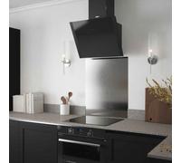 Forgeworks Brushed Silver Stainless Steel - Self Adhesive - Metal Kitchen Splashback 600mm X 750mm X 0.9mm