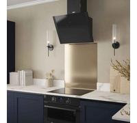 Forgeworks Gold Shimmer Stainless Steel - Self Adhesive - Metal Kitchen Splashback 600mm X 750mm X 0.9mm