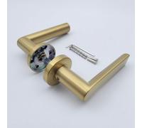 Forgeworks Java - Stainless Steel Bright Brass Finish - Internal Door Handle & Fixings - 10 Year Guarantee
