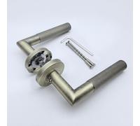 Forgeworks Knurled Grip - Stainless Steel Antique Brass Finish - Internal Door Handle & Fixings - 10 Year Guarantee