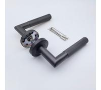 Forgeworks Knurled Grip - Stainless Steel Gunmetal Finish - Internal Door Handle & Fixings - 10 Year Guarantee