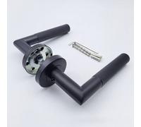 Forgeworks Knurled Grip - Stainless Steel Matt Black Finish - Internal Door Handle & Fixings - 10 Year Guarantee