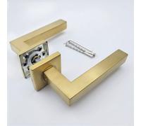 Forgeworks Kota - Stainless Steel Bright Brass Finish - Internal Door Handle & Fixings - 10 Year Guarantee
