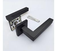 Forgeworks Kota - Stainless Steel Matt Black Finish - Internal Door Handle & Fixings - 10 Year Guarantee