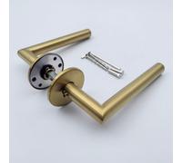 Forgeworks Manado - Stainless Steel Bright Brass Finish - Internal Door Handle & Fixings - 10 Year Guarantee
