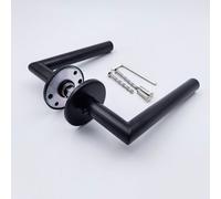 Forgeworks Manado - Stainless Steel Matt Black Finish - Internal Door Handle & Fixings - 10 Year Guarantee