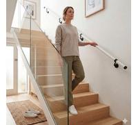 Forgeworks Premium 3.6M Matt White & Matt Black Indoor Stair Handrail Kit. Easy Install In One Box 5 Yr Guarantee