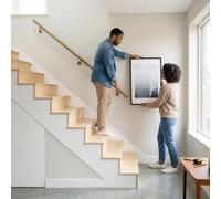 Forgeworks Premium Antique Brass 2.4M Indoor Stair Handrail Kit. Easy Install All In One Box With Brackets & Endcaps 5Yr Guarantee
