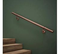 Forgeworks Premium Antique Copper 1.2M Indoor Stair Handrail Kit. Easy Install All In One Box With Brackets/endcaps. 5Yr Guarantee