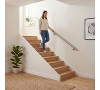 Forgeworks Premium Brushed Steel 2.4M Indoor Stair Handrail Kit. Easy Install All In One Box With Brackets/endcaps. 5Yr Guarantee