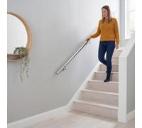 Forgeworks Premium Polished Steel 2.4M Indoor Stair Handrail Kit. Easy Install All In One Box With Brackets/endcaps. 5Yr Guarantee