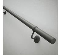 Forgeworks Premium Textured Grey 2.4M Indoor Stair Handrail Kit. Easy Install All In One Box With Brackets/endcaps. 5Yr Guarantee