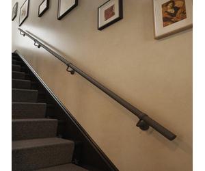 Forgeworks Premium Textured Grey 3.6M Indoor Stair Handrail Kit. Easy Install All In One Box With Brackets/endcaps. 5Yr Guarantee