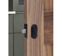 Forgeworks Slim Bathroom Turn, Matt Black Finish With Fixings - 10 Year Guarantee