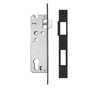 Forgeworks Stainless Steel Thin Frame Door Sashlock, 35mm, Matt Black
