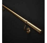 Forgeworks Stair Handrail Kit 2.4m, Stainless Steel, Gold