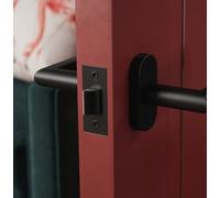 Forgeworks Thin Frame 40mm Short Latch In Contemporary Matt Black Finish - Doesn't Include Handle - Multi-Packs Available