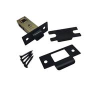 Forgeworks Thin Frame Short Latch 40mm in Matt Black - Internal Doors Accessory with Quiet Operation - Fixings and Keep Included