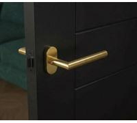 Forgeworks Thin Frame Slim Fit Rose Handle Brass Finish With Matching Fixings - 10 Year Guarantee