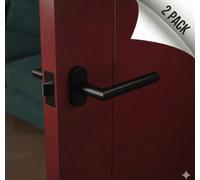 Forgeworks Thin Frame Slim Fit Rose Handle In Matt Black Finish - X2 Value Pack - With Matching Fixings - 10 Year Guarantee