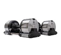 FORGEX 40kg Premium Adjustable Dumbbells, 3-40kg Range, 1kg Increments, Chrome Steel, Pair