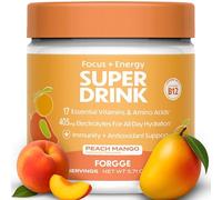 Forgge Gaming Energy Drink for Focus - Nootropic Gamer Drink with Amino Acids and Adaptogens - Natural Caffeine to Boost Reaction Time & Awareness - Clean Ingredients - No Sugar, Preservatives,