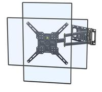 FORGING MOUNT Corner TV Mount with 25.6" Long Arm,Portrait Vertical Full Motion TV Wall Mount Swivel Tilt Articulating Arm Wall Mount Bracket for 26-65“ Screens,Load 77lbs,VESA 400x400mm,Fit 16" Stud