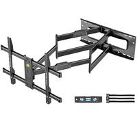 FORGING MOUNT Heavy Duty Long Arm TV Wall Bracket with Dual Articulating Arms for Most 50-90 inch Flat/Curve Large TVs, Full Motion TV Wall Bracket Swivel Tilt Bracket Holds 75kg, MAX VESA 600x400MM