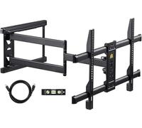 FORGING MOUNT Long Reach TV Wall Bracket Corner TV Bracket for 37-75 inch Flat/Curve TVs, 765mm Extension Long Arm Universal TV Bracket Full Motion TV Wall Mount, Max VESA 600x400mm, Holds Up to 45KG