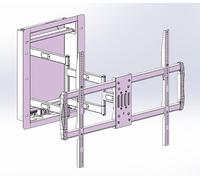 FORGING MOUNT Recessed TV Wall Mount for 55-100" TVs, Holds 176 lbs, VESA 800X600 Heavy Duty Full Motion in-Wall TV Bracket for Flush Installation,Tilts, Swivels,Low Profile Design,Fits 16" Wood Stud
