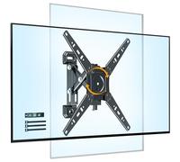 FORGING MOUNT TV Monitor Wall Bracket for 13-49'' TVs/Monitor, Corner Wall Mount Landscape to Portrait, 360° Rotation Wall Mount VESA 75x75mm to 300x300mm, up to 25kg, Extendable TV Mount