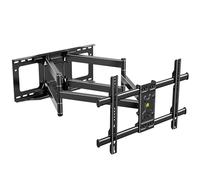 FORGING MOUNT TV Wall Bracket Mount for 50-90 Inch TVs, Long Reach TV Wall Bracket with 765mm Extension, Double Arm Tilts Swivels & Extends TV Mount for Flat & Curved TVs, Load 75kg, VESA 600x400mm