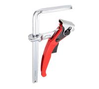 Forging Rail F Clamp - Quick Fixation Tool for MFT Table & Guide Rails - Metal, Red/Silver, Ideal for Woodworking DIY