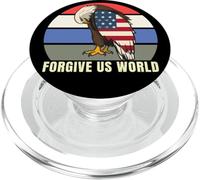 Forgive Us World, Bald Eagle Vintage American Patriot 2026 PopSockets PopGrip for MagSafe