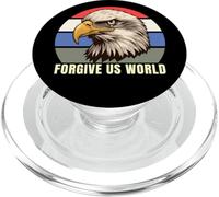 Forgive Us World, Bald Eagle Vintage American Patriot 2026 PopSockets PopGrip for MagSafe