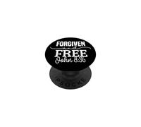 Forgiven and Free Inspirational Faith-Based Quote Design PopSockets Adhesive PopGrip